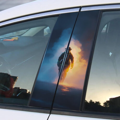 sticker for car pillar "fireman" PREMIUM foil